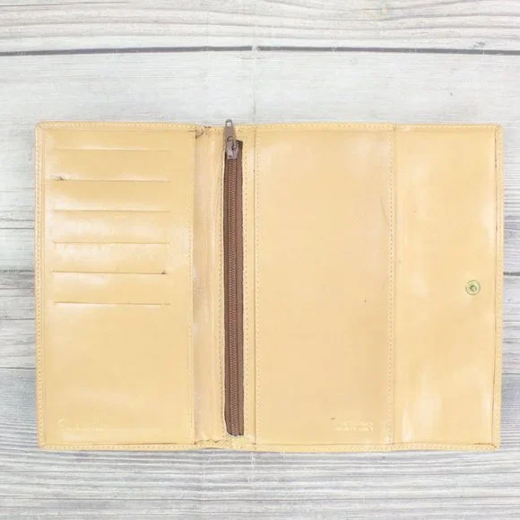 Vintage! Christian Dior Tan Leather Calfskin Kisslock Pouch Wallet - Picture 4 of 10